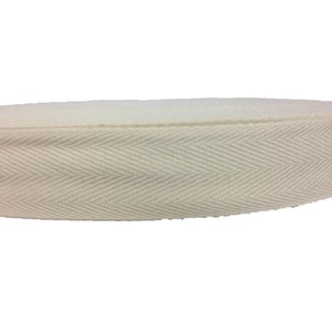 Cotton Twill Tape 200 yards 1 inch Wholesale Herringbone Straps Binding Natural