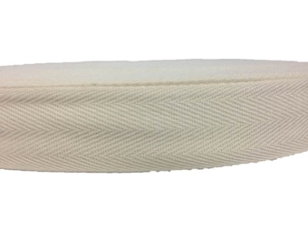 Cotton Twill Tape 100 METERS 1 inch Natural 100 yards 1 inch twill