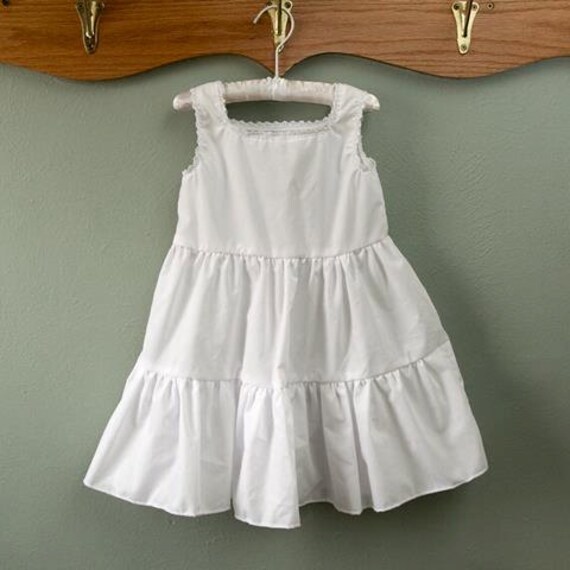 Items similar to Girls white full slip, toddler slip, vintagestyle