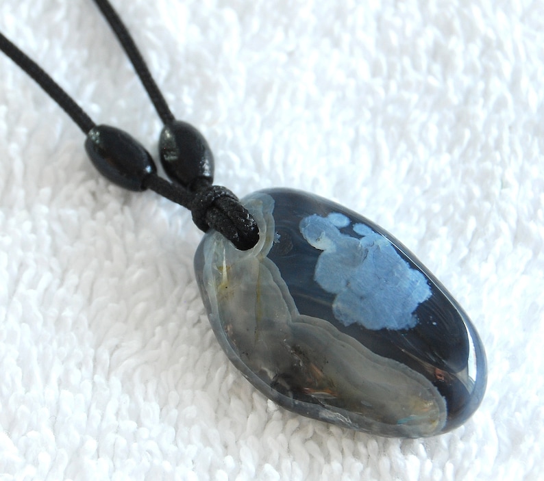 Newport BLUE * Soooo SWEET Oregon Coast Beach AGATE Pendant. Rare !!