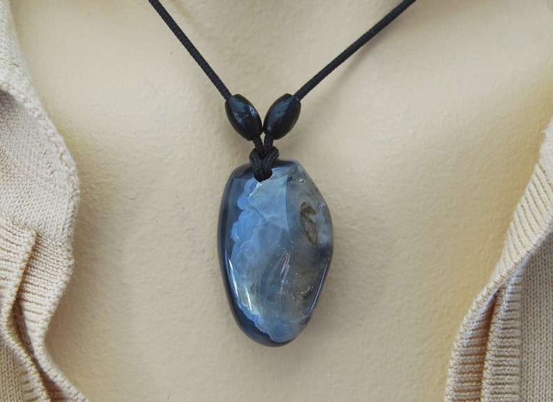 Newport BLUE * Soooo SWEET Oregon Coast Beach AGATE Pendant. Rare !!