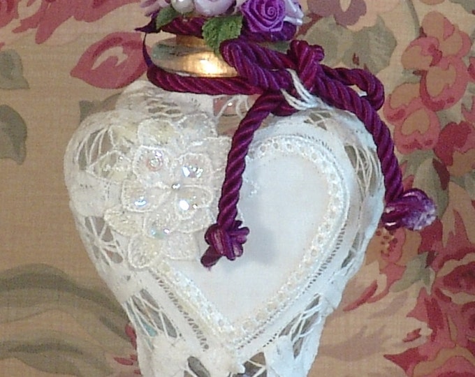 Victorian Perfume Bottle / Keepsake Heart Shape Vintage Etsy