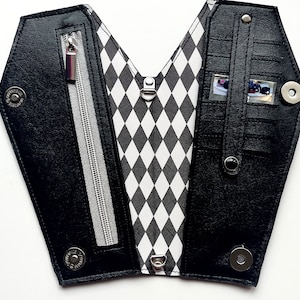 Cartera de ataúd / Cartera de ataúd / Cartera cruzada de ataúd / Cartera hecha a mano / Cartera de Halloween