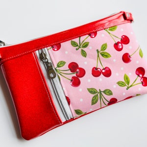 Cherry, Cherries, The Zippy Clutch or Crossbody Bag, Crossbody, Handbag