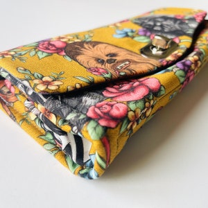 Clutch Wallet, Cell Phone Holder, Modern Wallet, Clutch Purse, Necessary Clutch Wallet, Floral Wars, Star