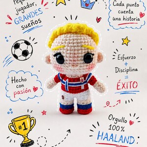 Erling Haaland Amigurumi Crochet Pattern | English & Spanish PDF