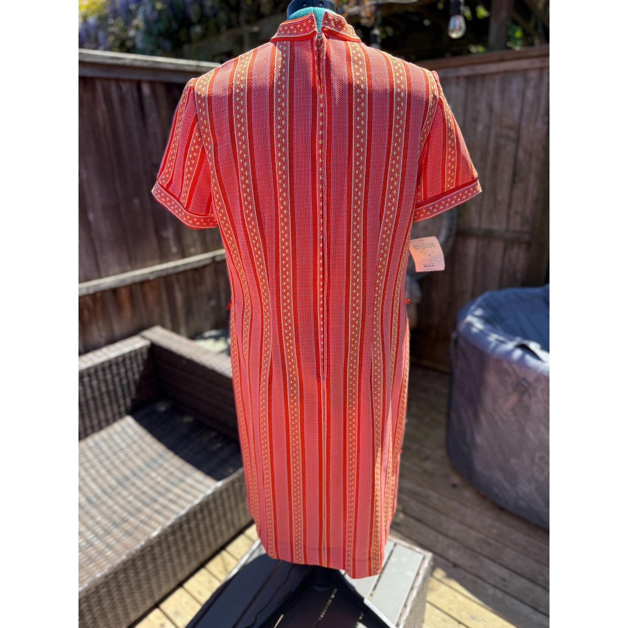 Vintage 60s - 70s Deadstock With Tags Orange + Yellow Mockneck