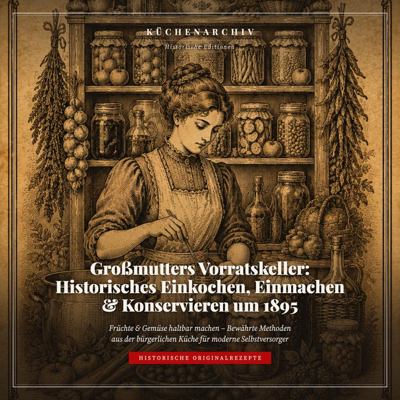 Großmutters Vorratskeller: Historisches Einkochen, Einmachen & Konservieren um 1895