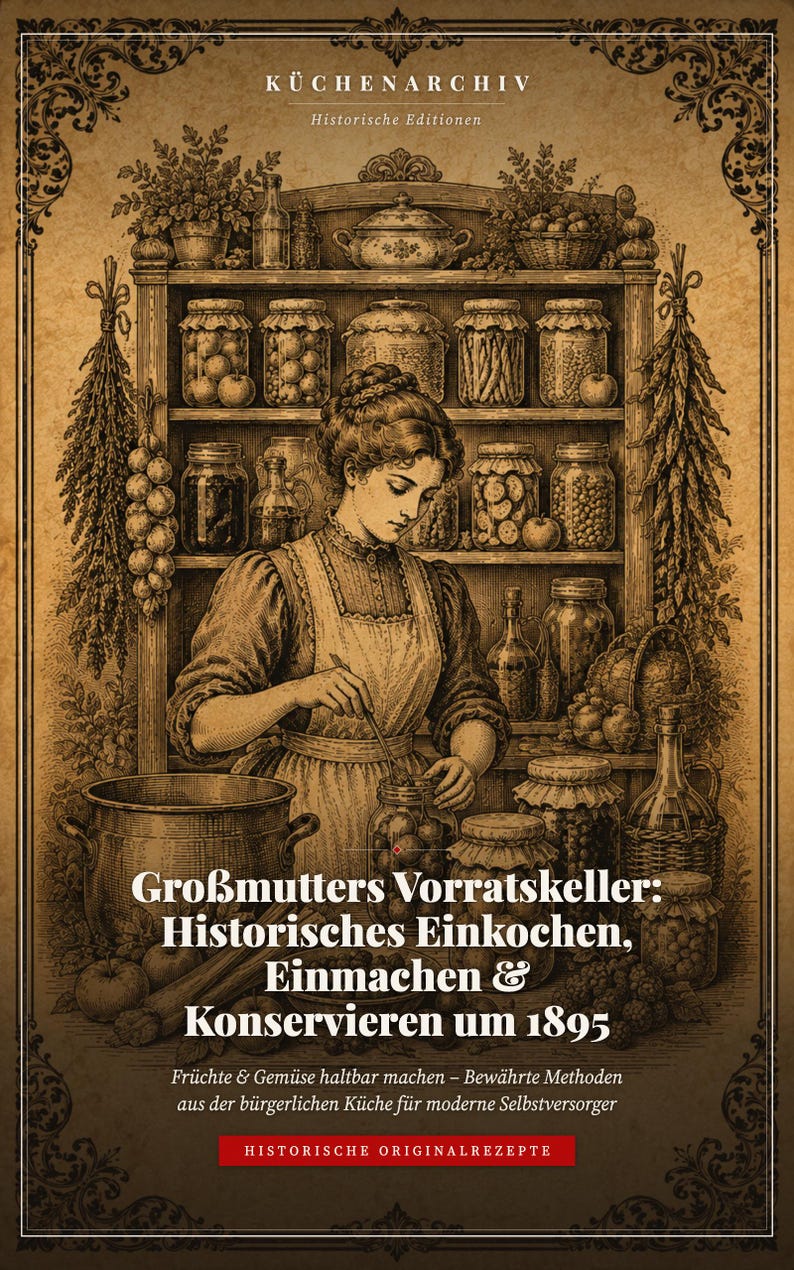 Großmutters Vorratskeller: Historisches Einkochen, Einmachen & Konservieren um 1895