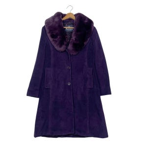Aquascutum Purple Wool Coat