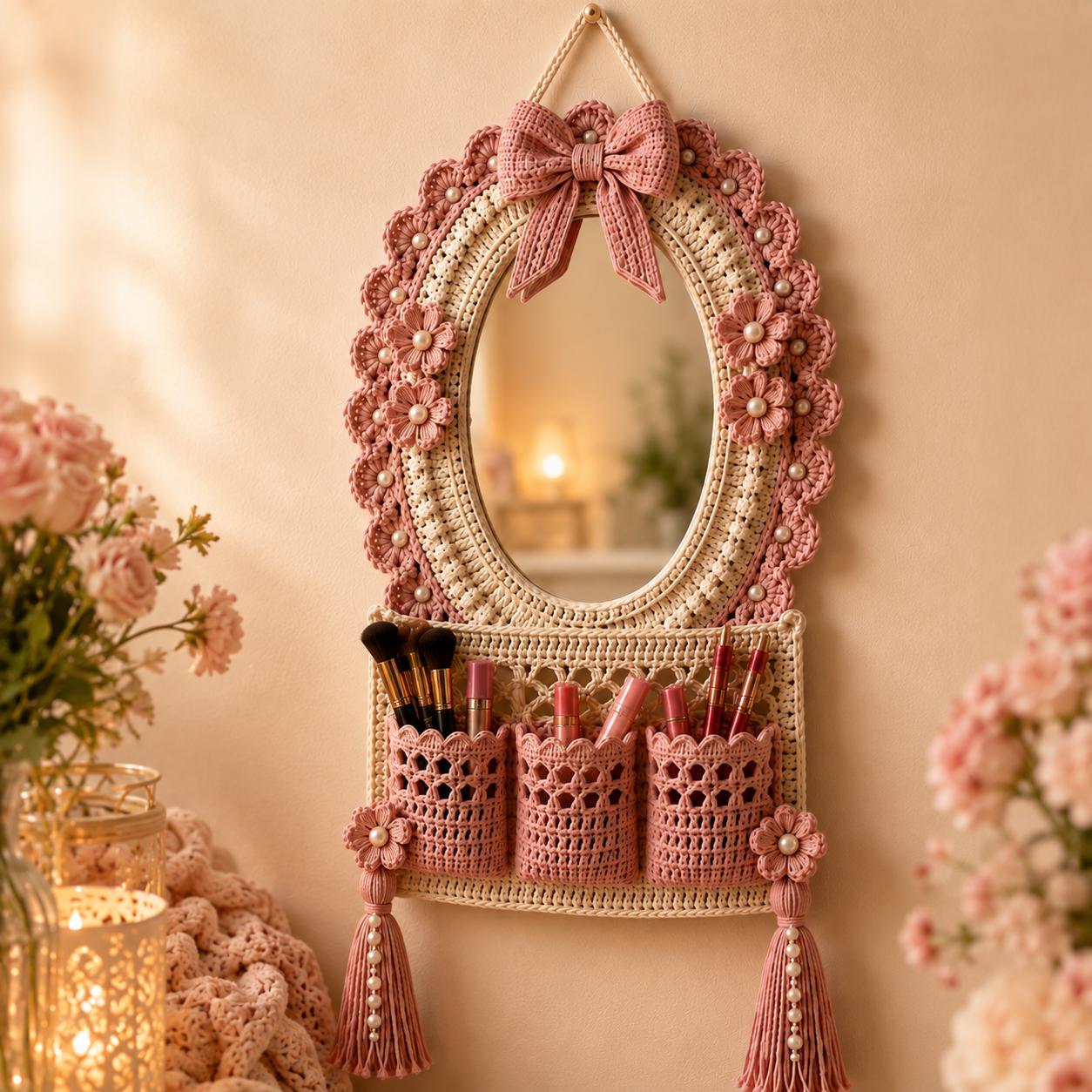 Crochet Pattern for Pocket Mirror