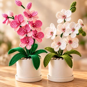 Crochet Orchid Pattern PDF, Orchid Flower Crochet Pattern, Amigurumi Orchid Plant, DIY Crochet Houseplant Decor, Instant Download, DIY Gifts