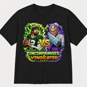 MVP Quarterback Number 12 vs Anthony Fauci Shirt | Uncompromised and Vindicated Anti Mandate Tee | Retro Arcade Political Satire