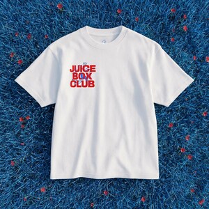 JuiceBoxClub Presents: "R x B" Graphic Tee | Retro Logo Chest & Back Print image 1