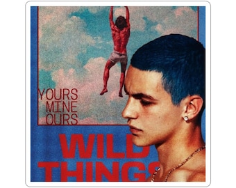 Wild Things album art Sticker | Kiss-cut vinyl sticker, retro portrait design