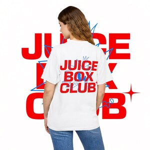 JuiceBoxClub Presents: "R x B" Graphic Tee | Retro Logo Chest & Back Print image 5