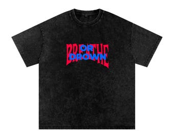 JuiceBoxClub Presents: "Breathe or Drown" graphic tee Snow Washed Oversized Cotton T-Shirt