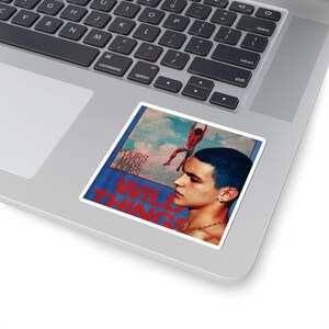 Wild Things album art Sticker | Kiss-cut vinyl sticker, retro portrait design 画像 2