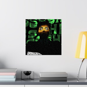 JuiceBoxClub Presents: "Animalistic" Pop Art Matte Vertical Poster | Green Halftone Background image 4