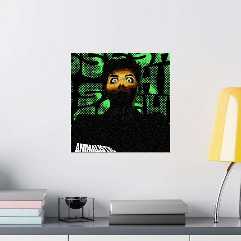 JuiceBoxClub Presents: "Animalistic" Pop Art Matte Vertical Poster | Green Halftone Background image 4