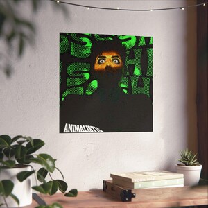 JuiceBoxClub Presents: "Animalistic" Pop Art Matte Vertical Poster | Green Halftone Background image 3