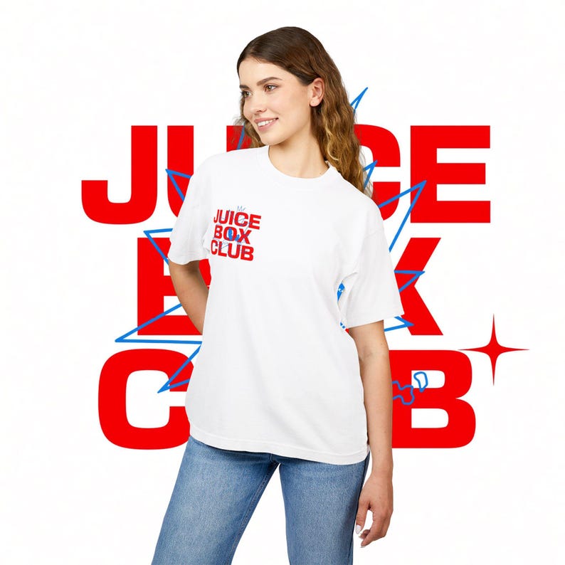 JuiceBoxClub Presents: "R x B" Graphic Tee | Retro Logo Chest & Back Print image 6