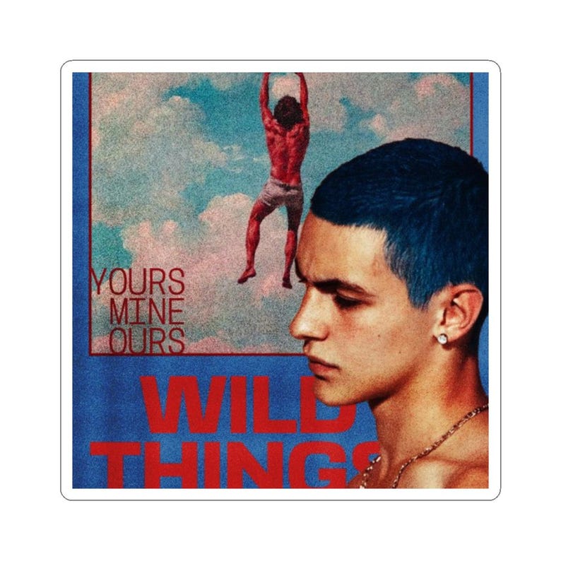 Wild Things album art Sticker | Kiss-cut vinyl sticker, retro portrait design 画像 10