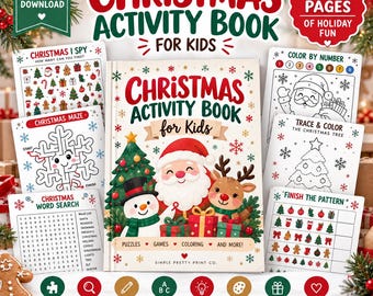 子供向けクリスマスアクティビティブック、印刷可能なホリデーアクティビティ