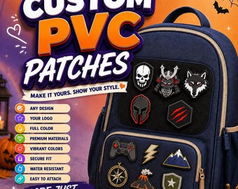 Custom PVC Patches, Personalized Rubber Logo Patch for Gear, Backpacks, Hats