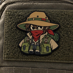 Anime Tactical Explorer PVC Patch - Scout Ranger Morale Patch for Backpacks, Jackets, Hats - Hook and Loop Military Airsoft Rubber Patch