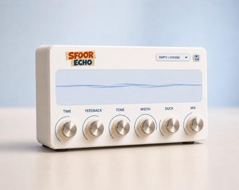 Plugin VST3 Sfoor Echo para macOS: retardo estéreo con atenuación