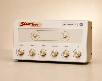Plugin VST3 Sfoor Tape para macOS: color de casete y efecto lo-fi.