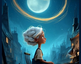 El taller de reparaciones a la luz de la luna / Libro infantil ilustrado en formato EPUB / Fantasía para la hora de dormir (5-8 años)