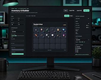 Creador de interfaz de usuario de inventario: herramienta de prototipado de cuadrículas de inventario para juegos sin conexión