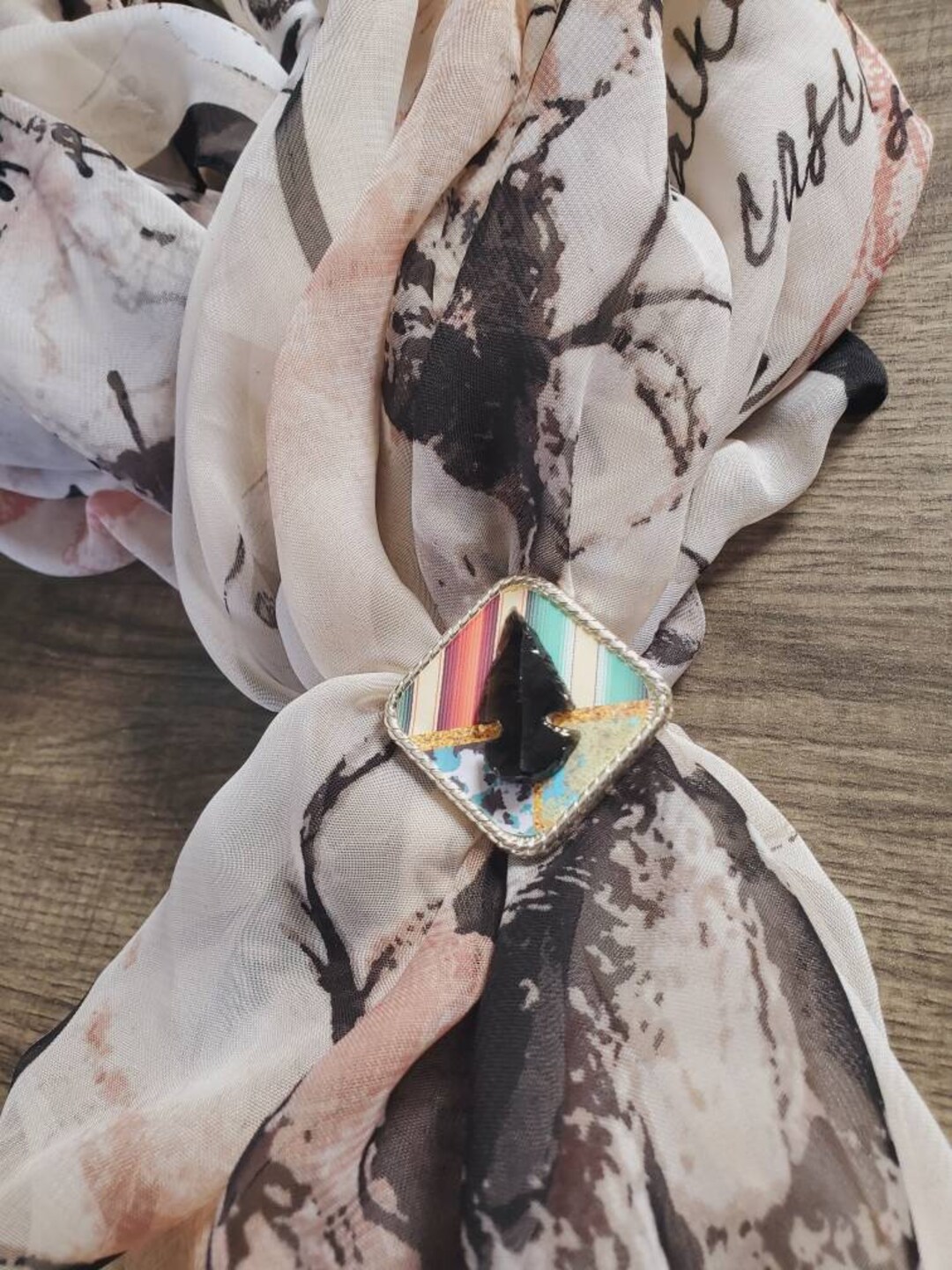 Unique Scarf Slide, Western Arrow Scarf Slide, Concho Slide, Wild Rag