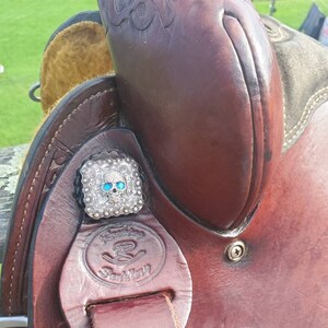 Saddle concho, latigo holder concho accessories, saddle bling, custom horse tack, custom western horse tack, sugar skull conchos