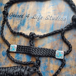 Black mule tape horse halter with custom sugar skull bling conchos, custom tack, flashy mule tape tack, sugar skull horse equipment