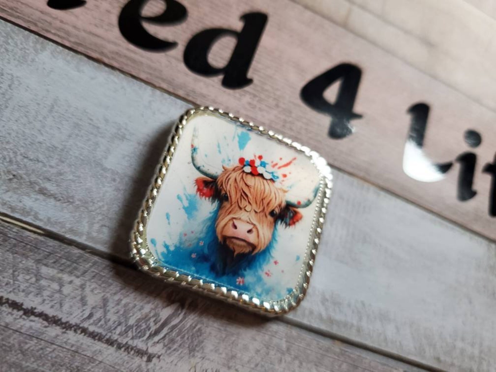 Highland Cow Conchos, Screwback Concho, Custom Conchos, Bling Conchos ...