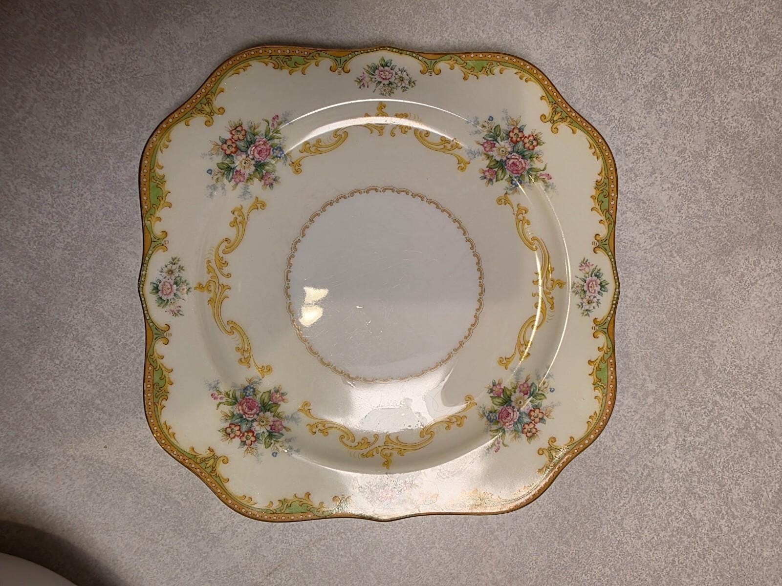 Noritake Gold Square Plates - Etsy