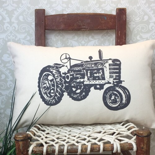 Vintage Tractor Pillow Industrial Decor Farmall Home Vintage Tractor Pillow Industrial Decor, Vintage Farm Tractor Furniture