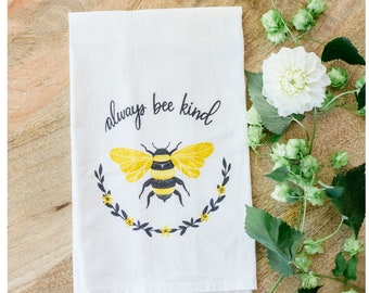 Coffee Lover Hand Towels Kindness Kitchen Hand Towel Mothers Day Gift Bee Kind Hand Towel Kitchen Hand Towels