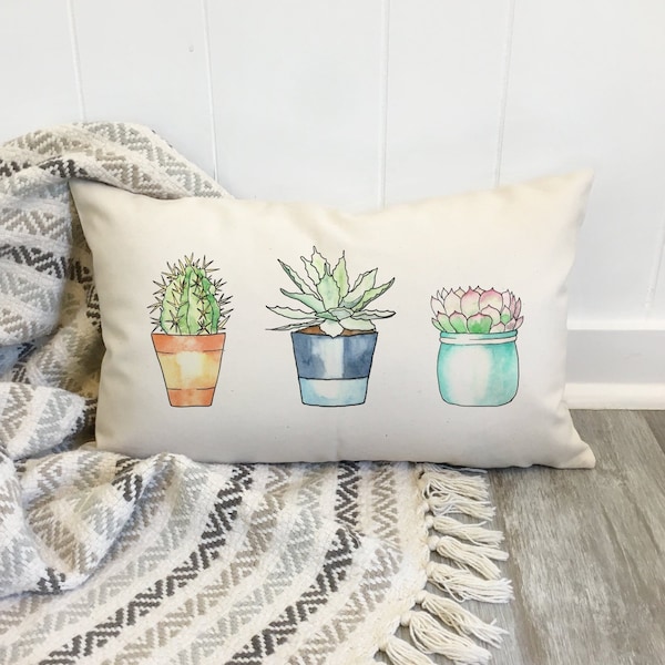 Succulent Pillow Etsy
