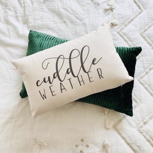 Cuddle Weather Pillow, Cozy Pillow Cover, Fall Oblong Pillow, Lets cuddle, Valentine Gift, Cuddle Pillow, Lumbar Pillow, Spouse Gift