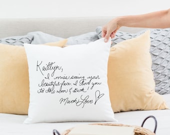 personalized handwriting pillow