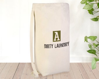 Large Personalized Laundry Bag, Monogram Laundry Hamper, Laundry Storage Bag, Dirty Laundry, College Student Gift, Back to School