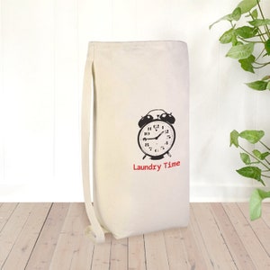 Large Laundry Bag Shoulder Duffle / Laundry Time Sling Bag Tote / College Student Gift