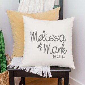 Personalized Pillow Cover, Name Pillow, Bride and Groom Pillow, Custom Pillow for Couples, Mr. and Mrs. Pillow, Custom Couples Gift