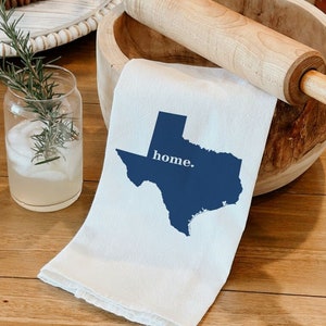 Texas State Flour Sack Towel, Texas State Tea Towel, Kitchen Decor, Flour Sack Tea Towel, House warming gift, wedding gift, birthday gift