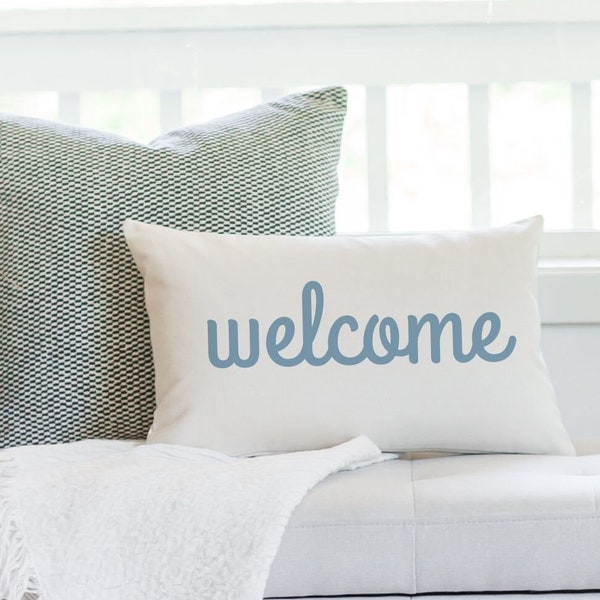 Welcome Pillow, House Warming Gift, Entryway Pillow, Welcome Home Decor, Guest room pillow, Welcome Home pillow