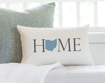 Ohio Home State Lumbar Pillow Cover with optional pillow insert
